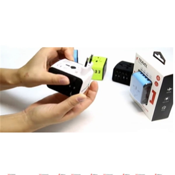 Portable Travel Adapter and Converter with 4 USB Ports