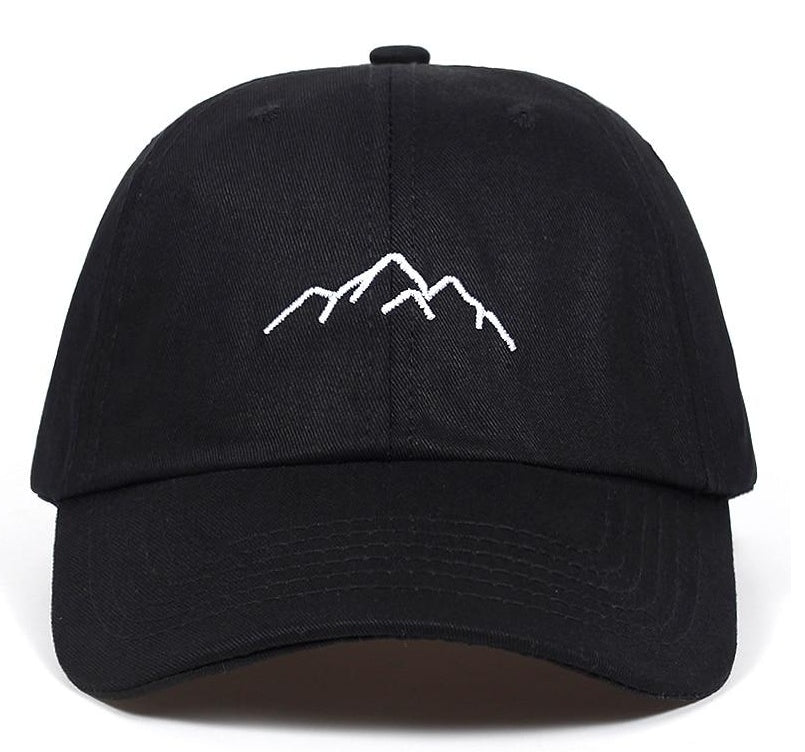 Men's Cotton Baseball Cap with Mountain Logo